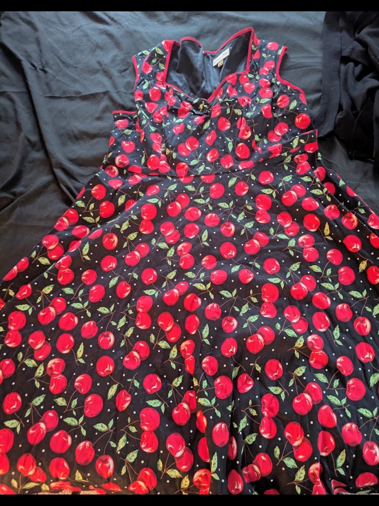 Lindy Bop Dresses & Skirts - Lindy Bop Black Dress with Red Trim